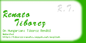 renato tiborcz business card